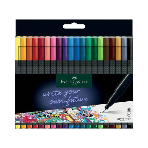 20 pennarelli punta 0.4 Faber castell