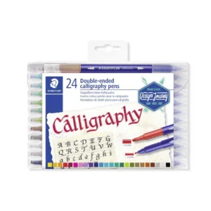 24 pennarelli calligrafici doppia punta staedtler