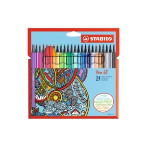 24 pennarelli stabilo pen 68