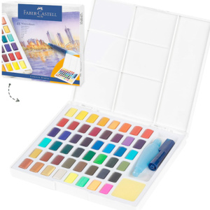 48 acquerelli in pastiglie faber castell