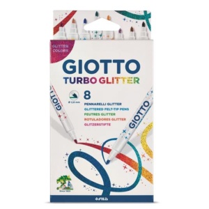 8 pennarelli turbo glitter giotto