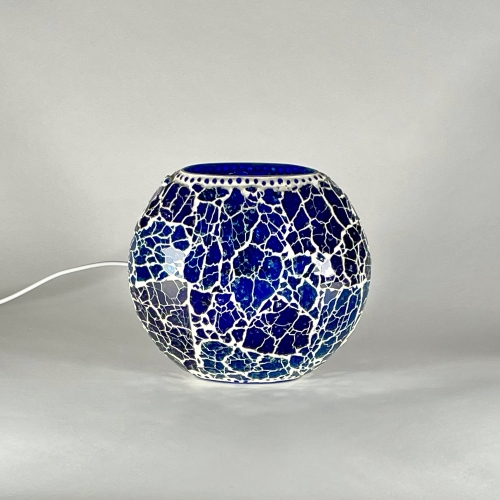Lampada da tavolo in vetro Blue Bay h.17cm - immagine 3