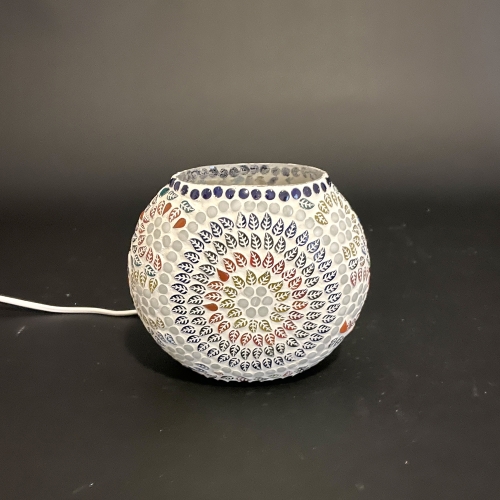 Lampada da tavolo in vetro Colored Mandala h. 17 - immagine 2