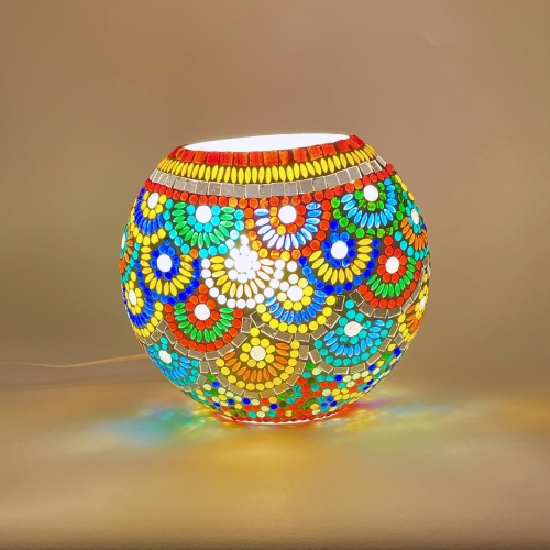 Lampada da tavolo in vetro Magic Rings h. 17
