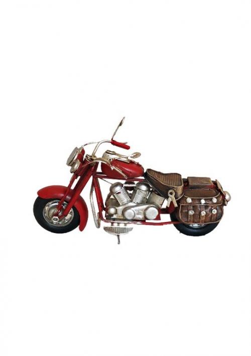 Moto rossa in metallo