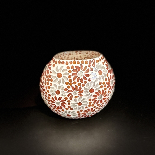 Lampada da tavolo in vetro Orange blossom h. 17 - immagine 2