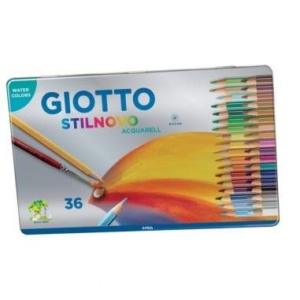 36 giotto stilnovo acquarell confezione metallo