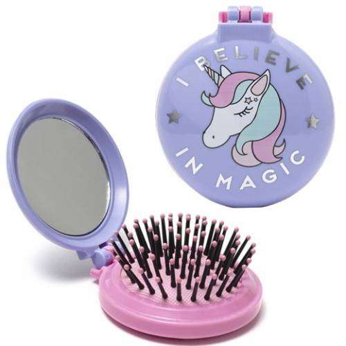 Spazzola con specchietto unicorno Legami