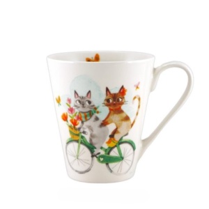 Tazza Gatti in bicicletta