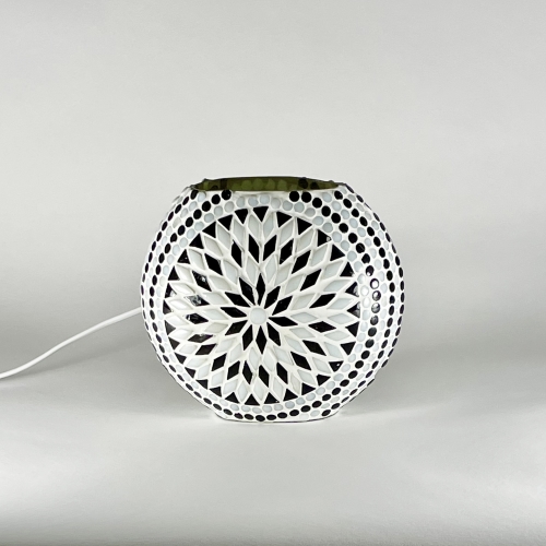 Lampada da tavolo in vetro Yin & Yang h. 17 - immagine 2